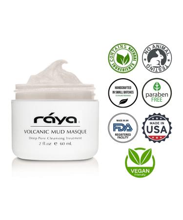 Raya Volcanic Mud Masque | Deep Pore Facial Treatment for Dull Skin | Clear & Decongest Pores Shop Internationally - Buy Online on GoSupps.com