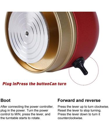 Mini Electric Pottery Wheel Machine | Adjustable Speed with Tray | Ideal for Kids, Beginners, and Ceramics Art | Red - Buy Online on GoSupps.com