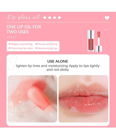 Hydrating Lip Glow Oil | Long Lasting Lip Gloss & Balm | Moisturizing Lip Oil for Dry Lips - Rosewood 012 - Buy Online on GoSupps.com