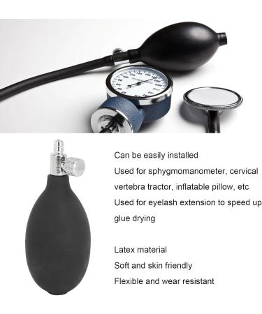 Agatige 2Pcs Sphygmomanometer Bulb Replacement Manual Inflation Pump Hand Squeeze Latex Blood Pressure Inflation Bulb with Air Release Valve for Blood Tester - Buy Online on GoSupps.com