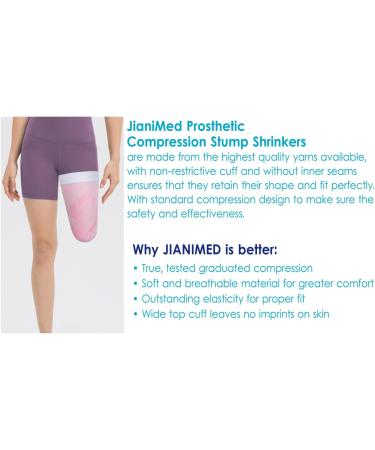 Prosthetic Stump Shrinkers for Above Knee Amputees - 35cm Compression Socks (20-30mmHg) - Trendy Design Taiwan Excellence - Order Now - Buy Online on GoSupps.com