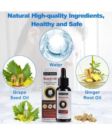 3-Piece Natural Beard Growth Oil Set | Promotes Facial Hair Growth & Moisture for Men - Buy Online on GoSupps.com