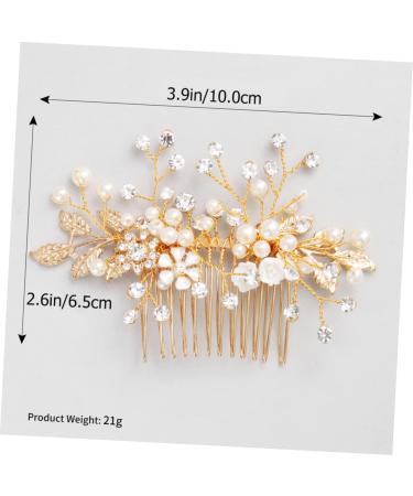 DOITOOL 1pc Bridal Comb Combs for Women Hair Accessories Crystal Headpiece Rhinestone Headwear Womens Hair Clips Handmade Headwear Pearl Hair Pin Bride Alloy Rhinestones Decorate - Buy Online on GoSupps.com