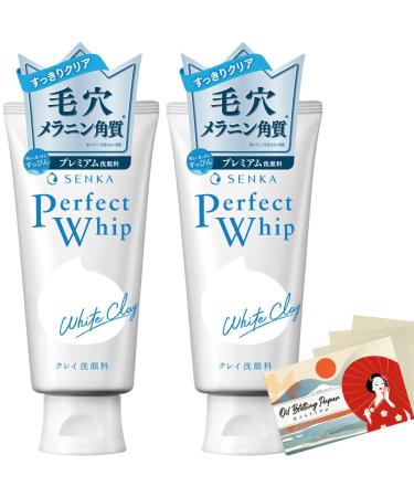 Senka Perfect Whip White Clay Facial Wash 120g & Blotting Paper Set - Buy Online | International Shipping - Buy Online on GoSupps.com