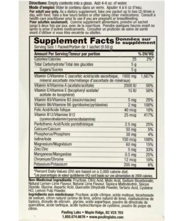 Conquitlam BC V36C2 EnerVitamin C Lemon Lime 2 x 30 PacketsSachets Pack of 2 - Buy Online on GoSupps.com