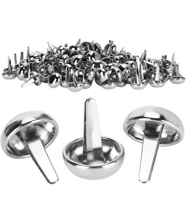 200Pcs Round Brads Purse Feet Handbag Nailheads Spike for DIY Leather Craft Purse Handbag Feet Nail Head 15mm Silver - Buy Online on GoSupps.com