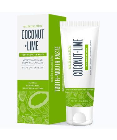Schmidts Coconut & Lime Toothpaste, 4.70 oz (Pack of 2)