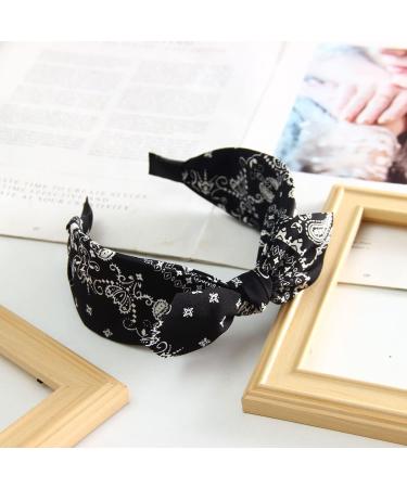 scicent Headbands for Women Black Bow Tie Knotted Hair Bands Headwrap Bunny Ear Hair Hoops Hair Accessories 03 - Buy Online on GoSupps.com