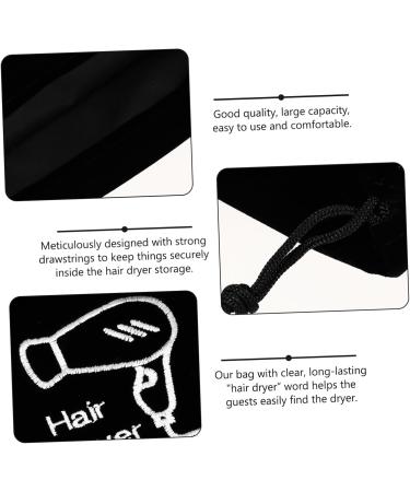 SOESFOUFU 5 Pcs Hair Dryer Storage Bag Large Storage Bag Mini Hair Blower Bag Hair Tools Bag Black Flannel - Buy Online on GoSupps.com