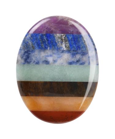 Osdue crystals stones healing crystal gemstones for lovers love heart natural colorful crystals stones for meditation chakra reiki energy equalization balancing Valentine's Day 1*oval