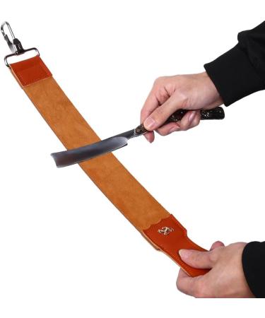 Leather Strop Sharpener Strap - Genuine Leather Shaving Strop for Straight Razors, Knives, and Chisels - Buy Online on GoSupps.com