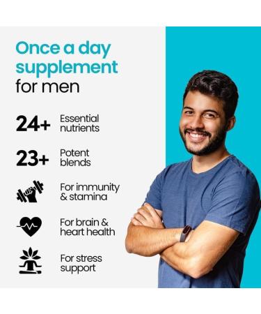 Zinga_vita Multivitamin for Men with 47 Essential Nutrients | Infused with Multivitamins Minerals Omega 3 & Vital Herbs for Energy Metabolism Immunity Stamina & Muscles Recovery 60 Veg Tablets - Buy Online on GoSupps.com