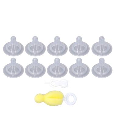 Silicone-new-born pacifier baby pacifier infant silicone-nipple baby bottle replacement feeding nipple for 0 to 6 months old babies (10 pieces) pacifier 0-6 months infant silicone nipe