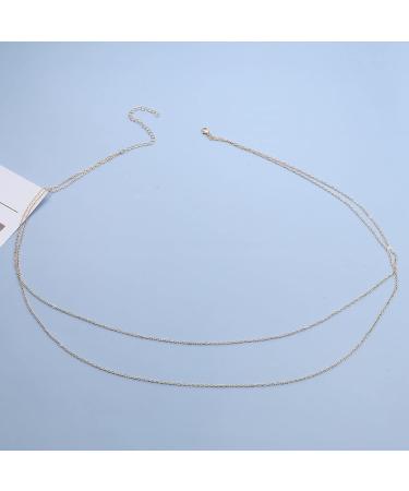Boho Gold Layered Belly Chain for Women - Summer Bikini Body Jewelry & Nightclub Accessory - Buy Online on GoSupps.com