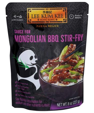 Lee Kum Kee Panda Brand Sauce for Mongolian BBQ Stir-Fry, 0g Trans Fat, No Artificial Flavors, No High Fructose Corn Syrup, Cholesterol Free, 8 Ounces (Pack of 6)