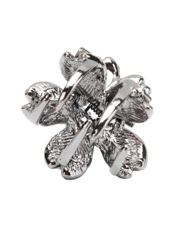 Winwinfly Vintage Flower Hair Claw Clips for Women | Black Rhinestone Hair Clip for Wedding Party Bridal School & Office - Gray A - Buy Online on GoSupps.com