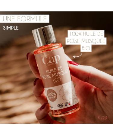 Organic Rosehip Oil Vegan Organic Ecocert Cosmebio CAP COSMETICS Made in France - Buy Online on GoSupps.com