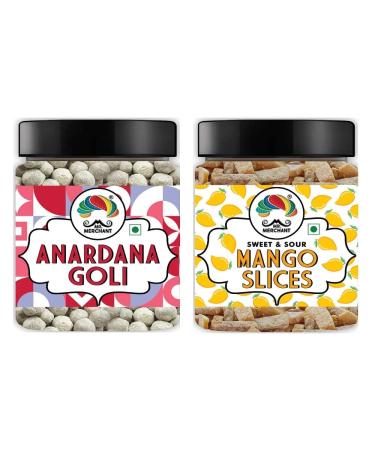 Mr. Merchant Pachak Anardana Goli Churan (300g) & Mango Slice (300g) Mouth Freshener Digestive After-Meal Mukhwas Combo (Pack of 2) _Packing May Vary