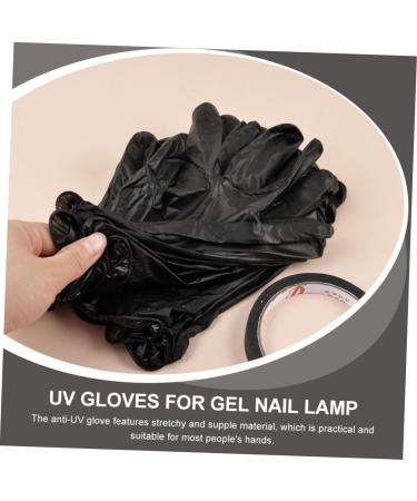 Healeved 4 Sets Uv Gloves for Gel Nail Led Dry Gloves Uv Protection Gloves Nail Art Protection Gloves Manicure Care Fingerless Gloves Nail Nail Supplies Disposable Pvc - Buy Online on GoSupps.com
