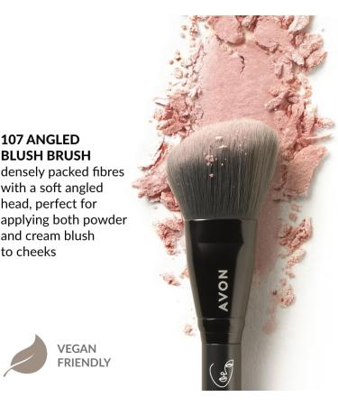 Avon Angled Blush Brush Make-Up Brush with Densely Packed Fibres for Use with Powder and Cream Blusher Vegan Friendly with a Handle Made from Recycled Plastic. - Buy Online on GoSupps.com