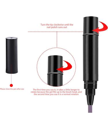 Nail Art Pens Set - 8 Colors 3-in-1 5ml One Step DIY Nail Gel Pen for Women Girls - Manicure Pedicure Varnish Pens for Home Salon - Buy Online on GoSupps.com