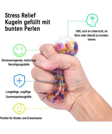 Almah Stress Balls for Adults - 4 Pack Hand Therapy Balls for Relaxation Fidget Relief & Stress Relief - Buy Online on GoSupps.com