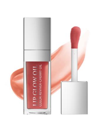 Lip Oil Hydrating Tinted Lip Balm,Magic Color Changing Moisturizing Lip Glow Oil,Plump Lip Gloss Lip Care Transparent Toot Lip Oil Tinted, Nourishing Repairing Lightening Lip Care Products (4#)