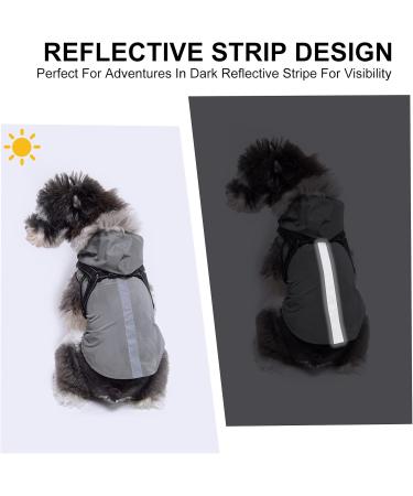 Buy Petcute Dog Rain Jacket - Waterproof Windproof Coat with Reflective Stripes & Adjustable Hood for Small to XL Dogs - Gray - Buy Online on GoSupps.com