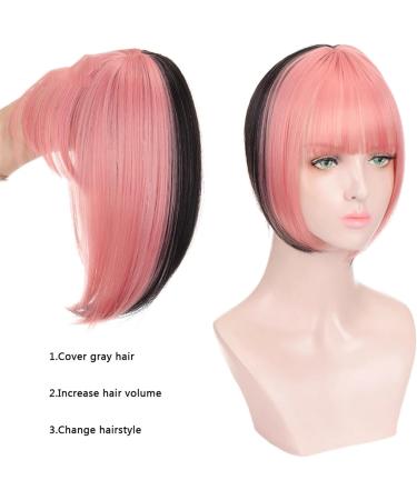 Bangs Clip in Bangs Real Human Hair Extensions Synthetic Bangs Hair Clip in Fringe Straight Flat Bangs with Temples for Women Bangs Hair Clip(#35) - Buy Online on GoSupps.com