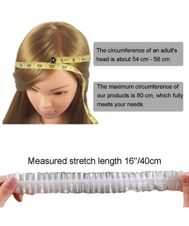 200 PCS Disposable Clear Shower Caps - Elastic Plastic Caps for Hair Treatment, Home, Hotel, Salon - Buy Online on GoSupps.com