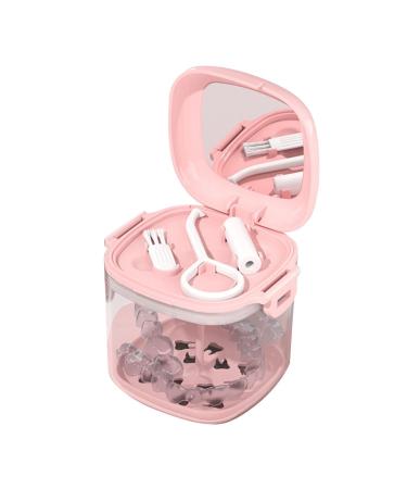 Aligner-etui hierarchical hollowed-out bracket box with mirror brush |Orthodontic box in food quality transparent prosthesis case on the wearing and protecting of braces Geteawily Rosa