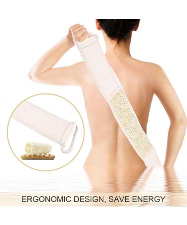 Natural Luffa Massage Belt Back Scrubber - Long Handle Shower Scrubber for Body Care Dead Skin & Acne Removal - International Shipping Available - Buy Online on GoSupps.com