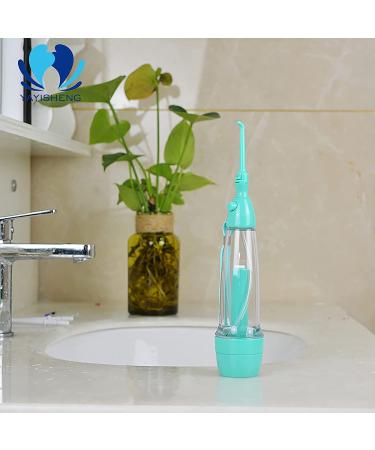 Portable Non-Electric Cordless Water Flosser - Manual Dental Oral Irrigator for Home & Travel - Green - Buy Online on GoSupps.com