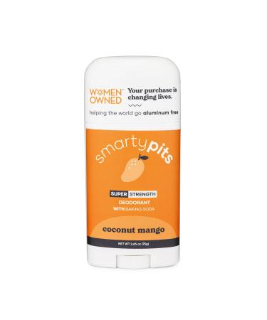 SmartyPits - Natural/Aluminum-Free Deodorant (with baking soda) Paraben Free, Phthalate Free, PROPYLENE GLYCOL FREE, Not Tested on Animals | 2.9oz  (Coconut Mango)
