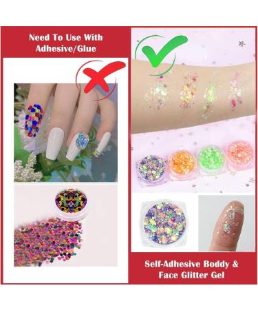  KUIRUNRX KUIRUNRX Luminous Glitter Gel for Face Nails Eyeshadow and Makeup - 12 Brilliant Colors - Buy Online on GoSupps.com