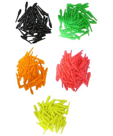 250 Neon Orange Yellow Green Pink Black 50 each 2BA Dart Master "Pro Points" Tufflex III Standard length