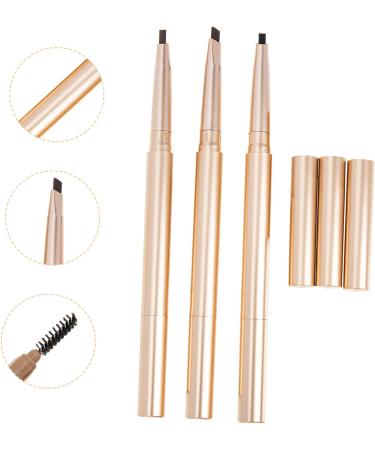 PLAFOPE 3pcs double ended eyebrow pencil brown brow pencil Brow Pencil Brown Waterproof Eyebrow Pencil Rose - Buy Online on GoSupps.com