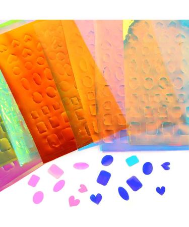 Dornail Aurora Nail Foil 11 Sheets - Holographic Broken Glass Paper Stickers for DIY Nail Art Decoration - Women and Girls - Buy Online on GoSupps.com