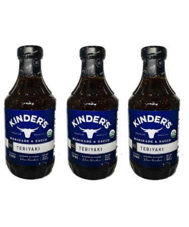 Al Amin Foods Organic Teriyaki Marinade & Dipping Sauce 3 Glass Bottles 30 oz. (850g) each.