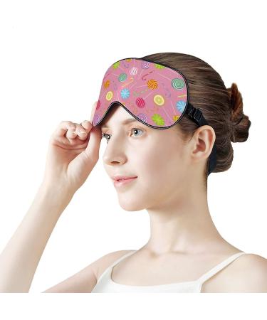 Colorful Lollipops & Dots Sleep Mask for Women | Adjustable Eye Shades Cover with Elastic Strap - Shop Internationally - Buy Online on GoSupps.com