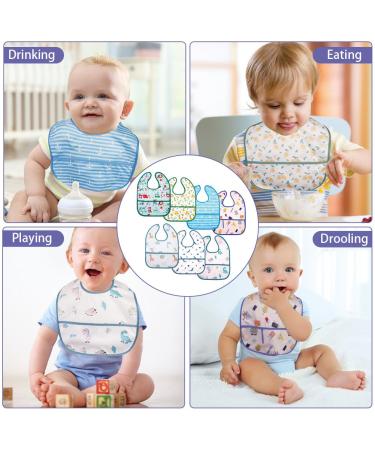 Shop Aolso 7pcs Waterproof Baby Bibs - Washable Bandana Bibs & Toddler Food Bibs with Large Bags - Buy Online on GoSupps.com