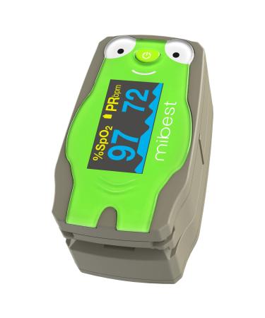 CHOICEMMED OLED Frog Pediatric Pulse Oximeter Fingertip – SP02 Pulse Oximeter for Kids – Children Pulse Oximeter with Color OLED Screen - Child O2 Saturation Monitor (Not for Infant or Newborn)