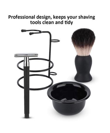 Men's Shaving Set - Stainless Steel Shaver Beard Care Kit with Holder Bowl & Brush - International Shipping - Buy Online on GoSupps.com