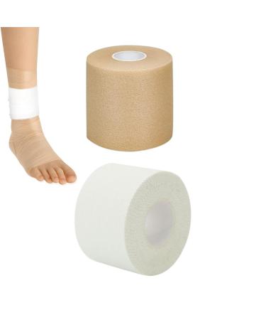 Athletic Sports Tape - 2 Rolls Injury Tape | Athletic Tape For Ankle Support | No-Sticky Wrist Ankle Tape | Adhesive Bandage Finger Tape | Wrists Elbow Knees Ankles Tape For Gymnastics Boxing