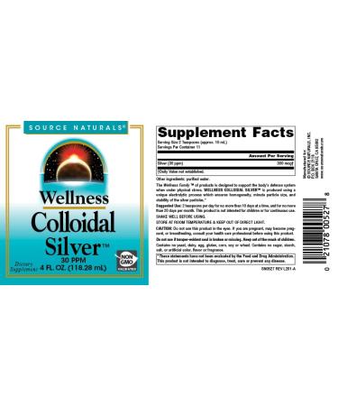 Source Naturals Wellness Colloidal Silver 30 ppm - 4 oz for Enhanced Physical Well-Being | International Shipping Available - Buy Online on GoSupps.com