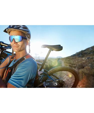 EXP VISION Polarized UV 400 Cycling Sports Sunglasses - Blue - Buy Online on GoSupps.com