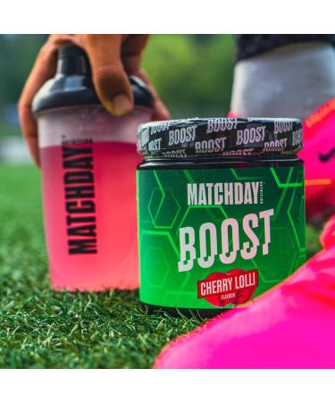 Matchday Nutrition Boost | 90 Minutes Full Throttle Football | ATP Booster with Amino Acids & Carbs | Speed Explosiveness & Endurance | 20 Portions Cherry Lollipop - Buy Online on GoSupps.com
