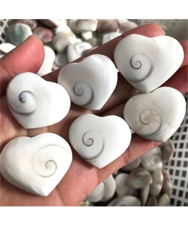 Natural Quartz Crystal White Shell Heart Natural Stones Minerals Crystals s for Home Decoration Home Office Decor 30-40mm 1pcs - Buy Online on GoSupps.com