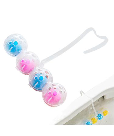Shakven Rim Hanger Toilet Bowl Cleaner Scented Bathroom Toilet Cleaning Ball Hangable Self-Cleaning Scented Toilet Bowl Freshener With Folding Hook Quick Foaming