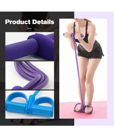 Buy 21 Fitness Resistance Bands - 4 Tube Pedal Ankle Puller for Yoga & Leg Training - Elastic Exercise Bands with Handles - Perfect for Home Workouts - Buy Online on GoSupps.com